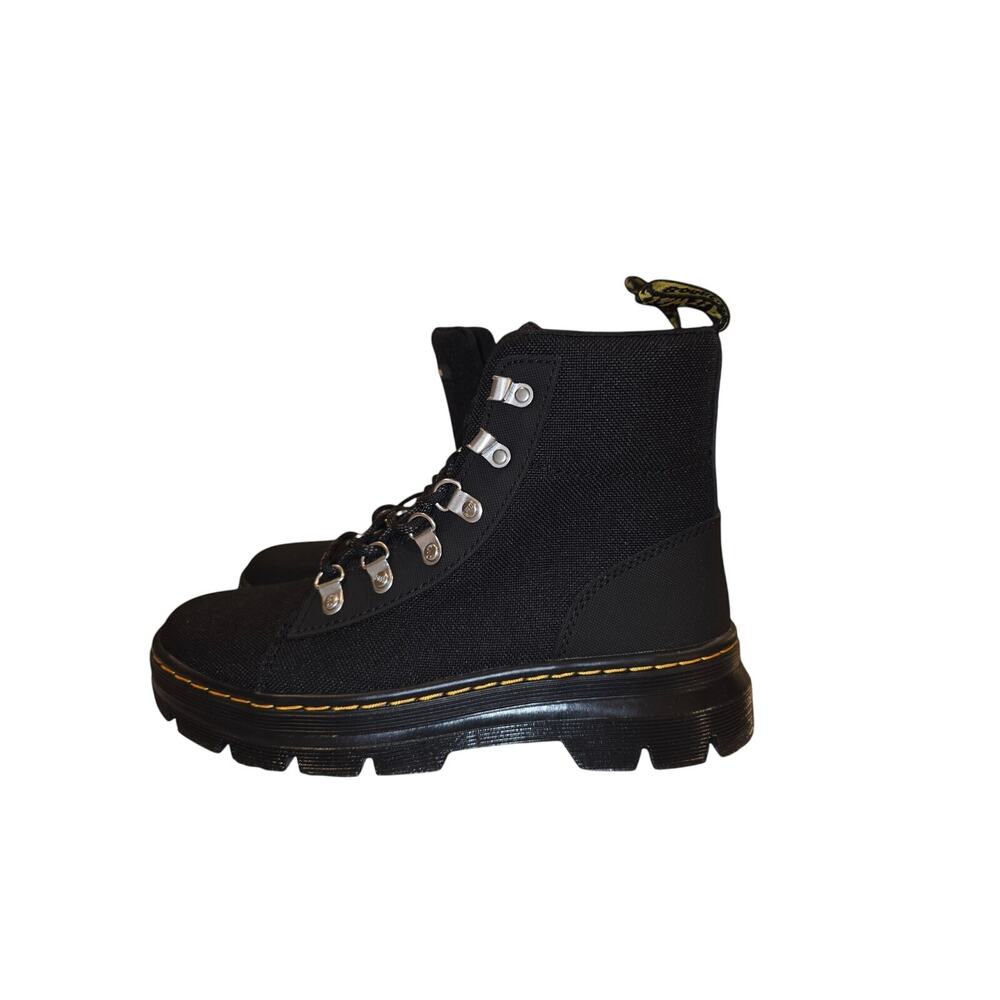 Dr. Martens Combs W Womens 7 Black Utility Combat Boots Lug Sole NWOT EU 38‎